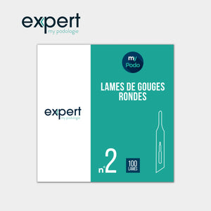 100 Lames de gouges stériles - Rondes - Expert by My Podologie Expert  N-2