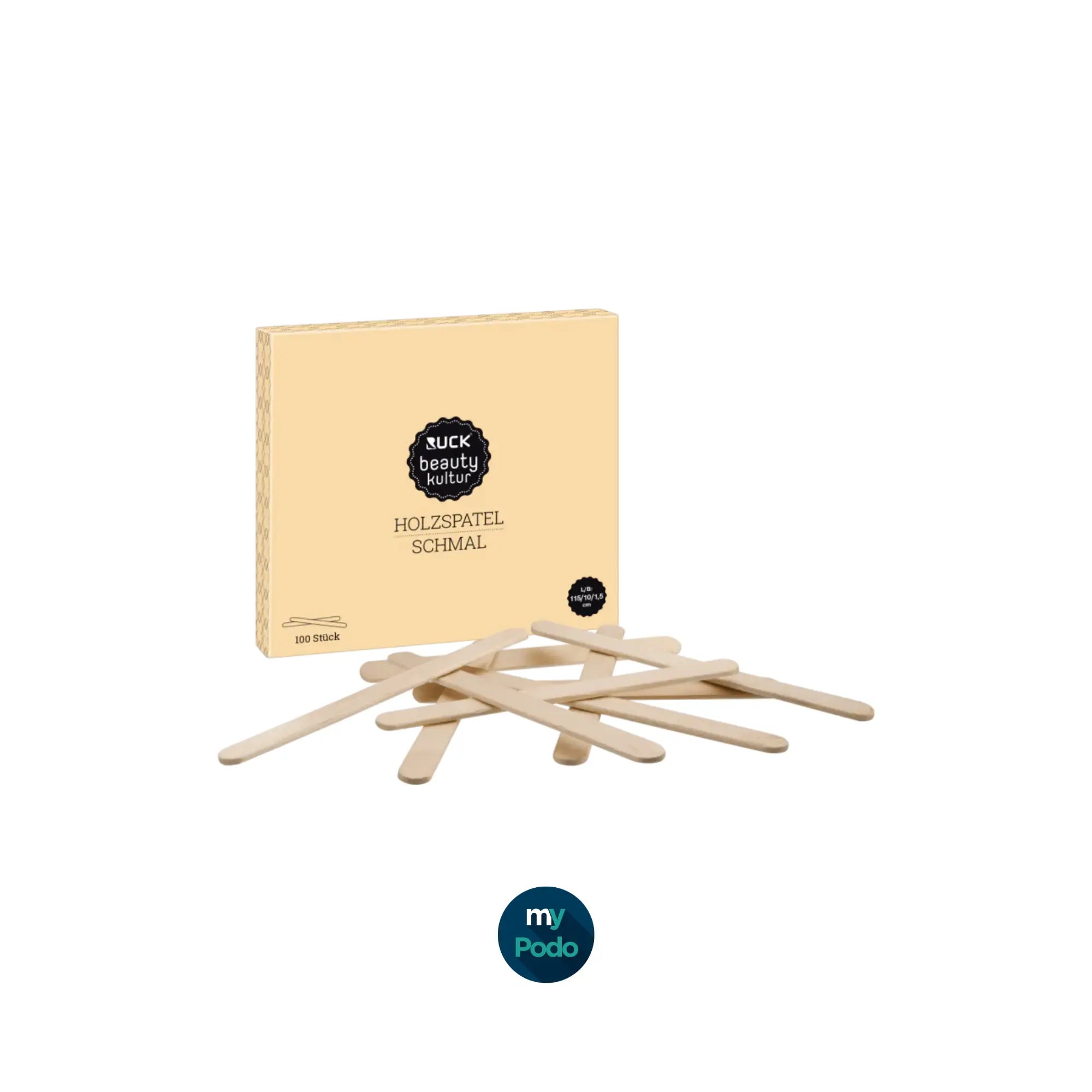 100 spatules en bois jetable pour l'application des crèmes - Ruck Ruck