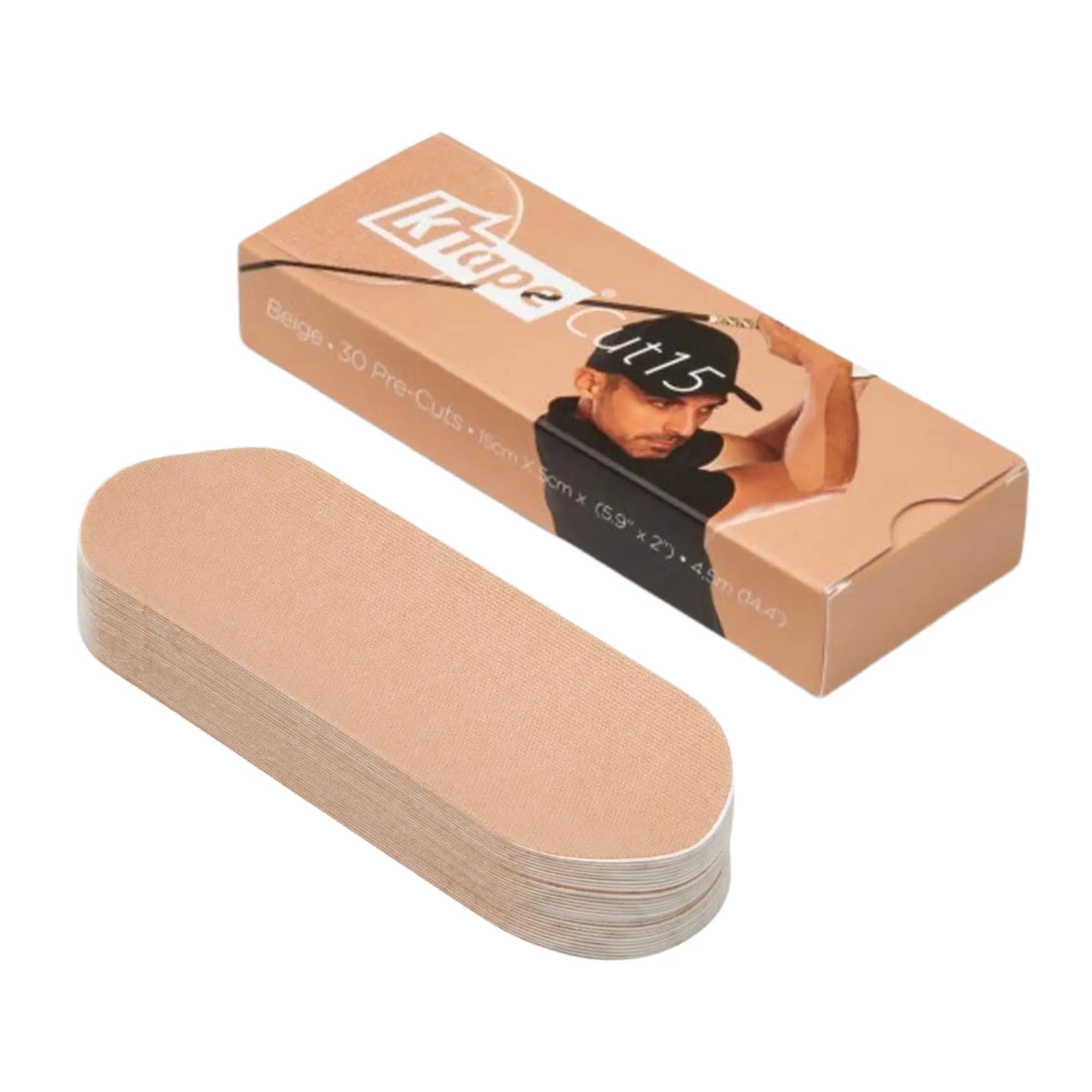 30 Bandes taping prédécoupées - 15 cm - K-Tape Cut K-Tape Beige