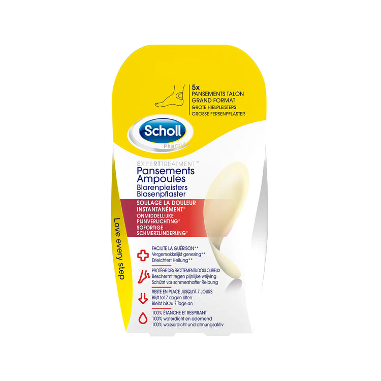 5 Pansements Hydrocolloïdes Talons - Grand Format pour Ampoules - Scholl Scholl