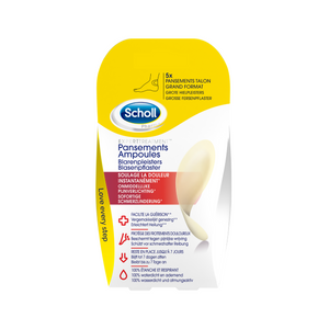 5 Pansements Hydrocolloïdes Talons - Grand Format pour Ampoules - Scholl Scholl
