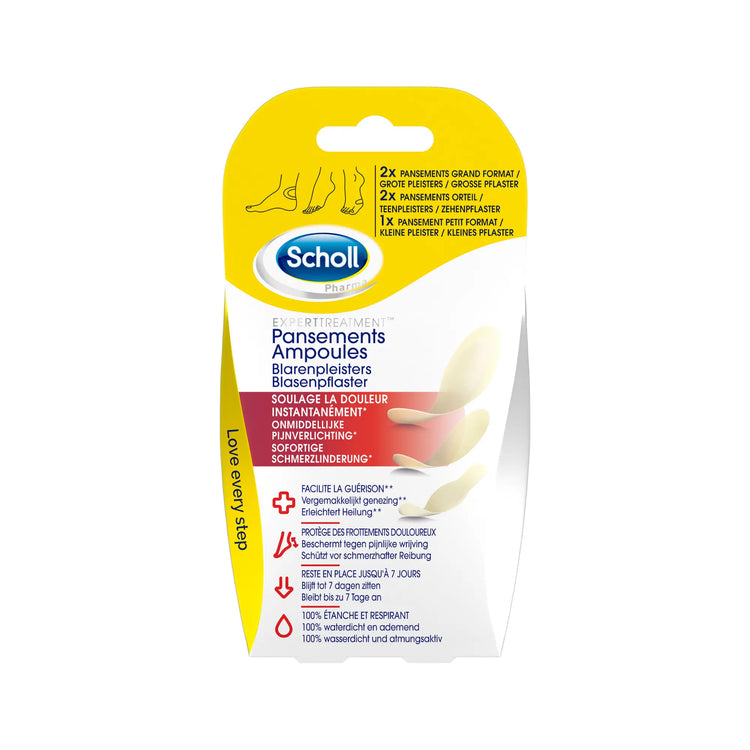 5 Pansements Mix Hydrocolloïdes Talons/Orteils - Scholl Scholl