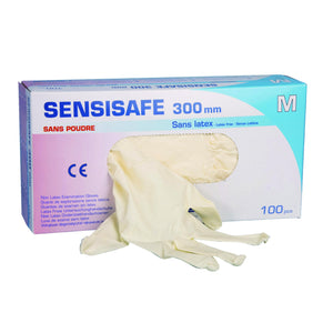 Gants d'examen SENSISAFE - Sans latex - Sans poudre - Hypoallergénique - Boite de 100