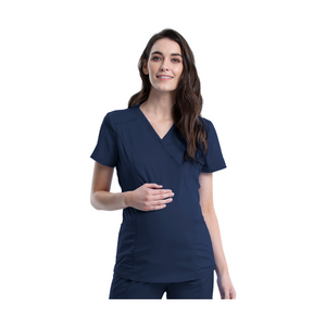 Ajaccio - Tunique maternité - Femme enceinte - Cache-cœur - Cherokee Cherokee Authentic Workwear Bleu-Marine-3XL