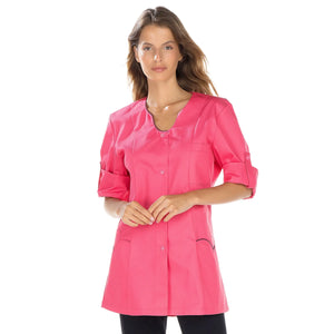 Anaïs - Tunique - Manches Longues - Femme - 75cm My Blouse Sergé-Fushia-Iris-T6-XXXL