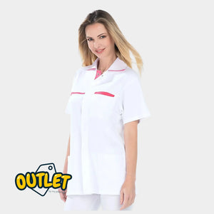 Blouse femme - Taille S - My Blouse // Fin de série My Podologie Cyrille - blanc/fushia