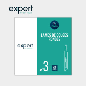 Boîte de 500 lames de gouges rondes - Expert by My Podologie Expert N-3