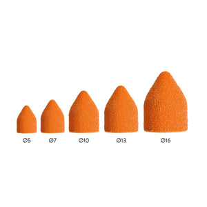 Capuchons Pointes Oranges SK-PODO X10 - Ø 5mm / 16mm - Grain Fin, Moyen ou Gros - Lukas Podological Lukas Podological Fin-16-mm