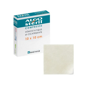 Compresses Algostéril hémostatiques cicatrisantes stériles - 3 formats - Laboratoires Brothier Algosteril 10x10-cm-Boîte-de-16-compresses