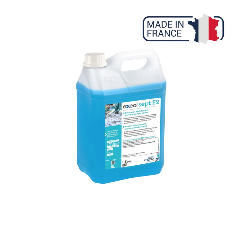 Détergent désinfectant enzymatique pH neutre  Sept E2- Exeol Exeol