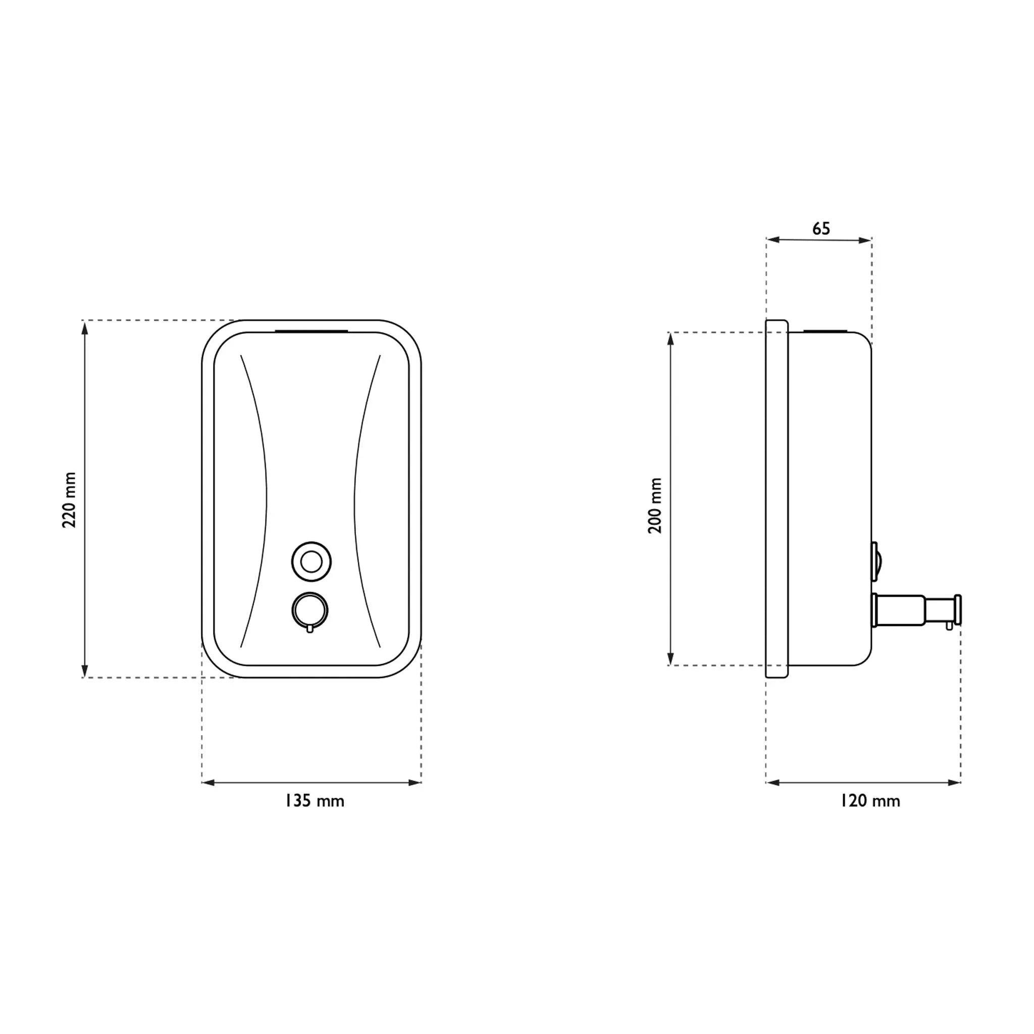 Distributeur savon - 1L - Inox