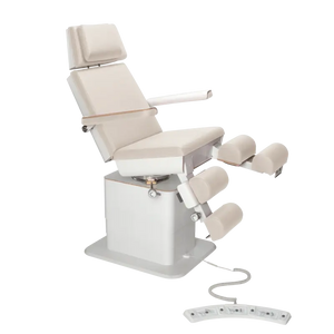 Fauteuil de pédicurie - MOON - Relevage électrique - Filaire - Ruck My Podologie Naturel-3-moteurs-Blanc