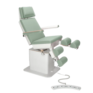 Fauteuil de pédicurie - MOON - Relevage électrique - Filaire - Ruck My Podologie Sauge-3-moteurs-Blanc