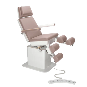 Fauteuil de pédicurie - MOON - Relevage électrique - Filaire - Ruck My Podologie Taupe-3-moteurs-Blanc