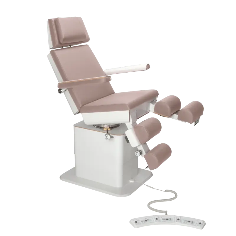 Fauteuil de pédicurie - MOON - Relevage électrique - Filaire - Ruck My Podologie Taupe-3-moteurs-Blanc