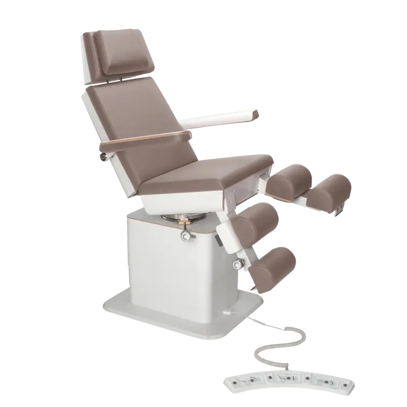 Fauteuil de pédicurie - MOON - Relevage électrique - Filaire - Ruck My Podologie Muscade-3-moteurs-Blanc