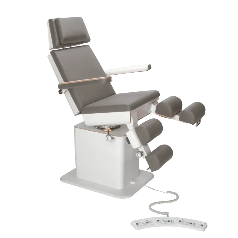 Fauteuil de pédicurie - MOON - Relevage électrique - Filaire - Ruck My Podologie Pierre-3-moteurs-Blanc