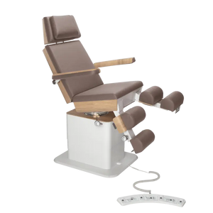 Fauteuil de pédicurie - MOON - Relevage électrique - Filaire - Ruck My Podologie Muscade-3-moteurs-Chêne