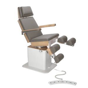 Fauteuil de pédicurie - MOON - Relevage électrique - Filaire - Ruck My Podologie Pierre-3-moteurs-Chêne