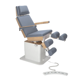 Fauteuil de pédicurie - MOON - Relevage électrique - Filaire - Ruck My Podologie Océan-3-moteurs-Chêne