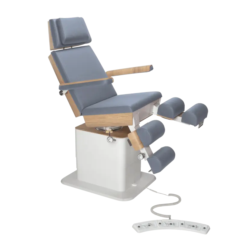 Fauteuil de pédicurie - MOON - Relevage électrique - Filaire - Ruck My Podologie Océan-3-moteurs-Chêne