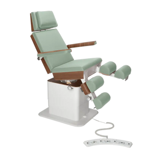 Fauteuil de pédicurie - MOON - Relevage électrique - Filaire - Ruck My Podologie Sauge-3-moteurs-Noyer