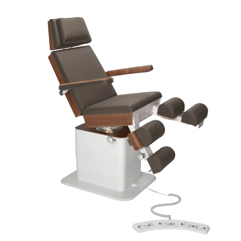 Fauteuil de pédicurie - MOON - Relevage électrique - Filaire - Ruck My Podologie Expresso-3-moteurs-Noyer