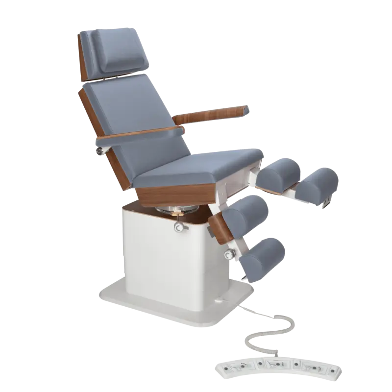 Fauteuil de pédicurie - MOON - Relevage électrique - Filaire - Ruck My Podologie Océan-3-moteurs-Noyer