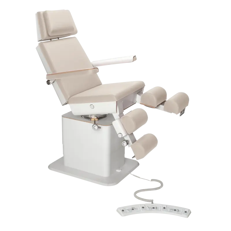 Fauteuil de pédicurie - MOON - Relevage électrique - Filaire - Ruck My Podologie Naturel-5-moteurs-Blanc
