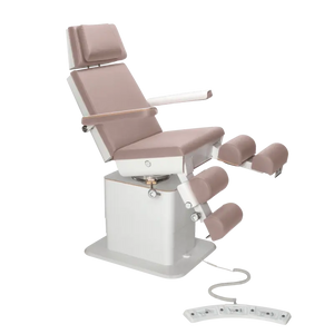 Fauteuil de pédicurie - MOON - Relevage électrique - Filaire - Ruck My Podologie Taupe-5-moteurs-Blanc