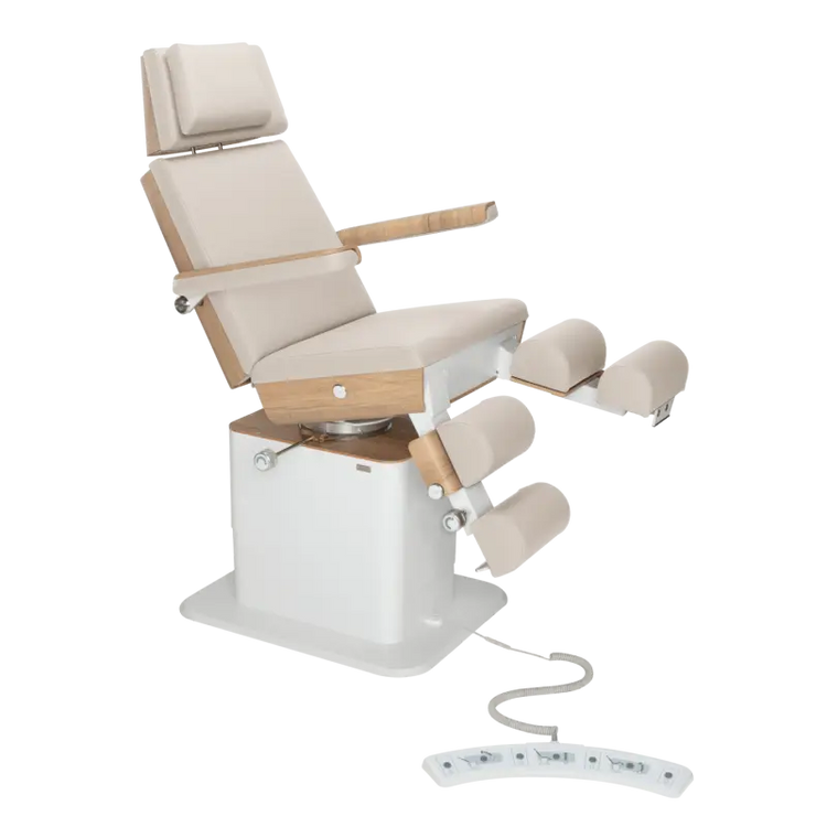 Fauteuil de pédicurie - MOON - Relevage électrique - Filaire - Ruck My Podologie  Naturel-5-moteurs-Chêne