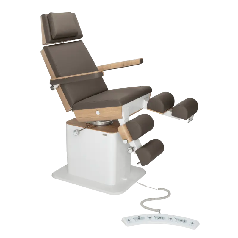 Fauteuil de pédicurie - MOON - Relevage électrique - Filaire - Ruck My Podologie Expresso-5-moteurs-Chêne