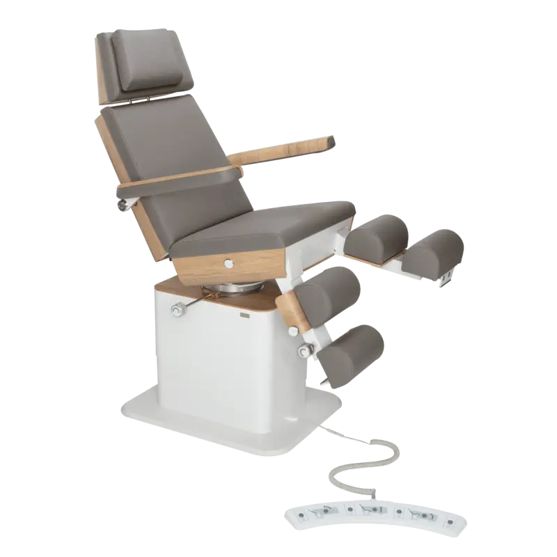 Fauteuil de pédicurie - MOON - Relevage électrique - Filaire - Ruck My Podologie Pierre-5-moteurs-Chêne