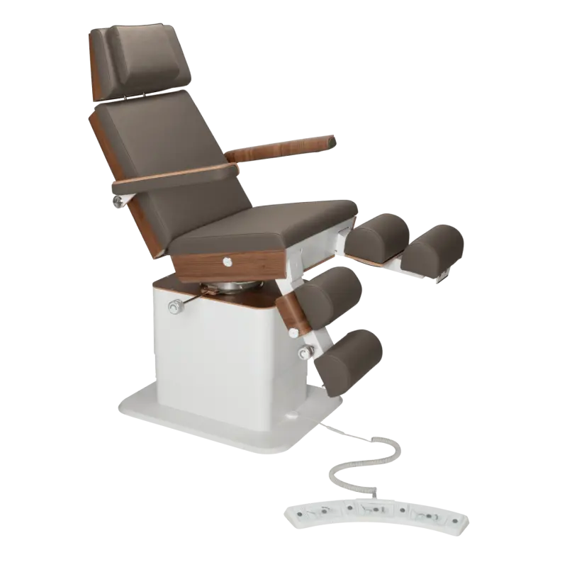 Fauteuil de pédicurie - MOON - Relevage électrique - Filaire - Ruck My Podologie Expresso-5-moteurs-Noyer