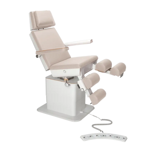 Fauteuil de pédicurie - MOON - Relevage électrique - Filaire - Ruck My Podologie Naturel-3-moteurs-2-Blanc