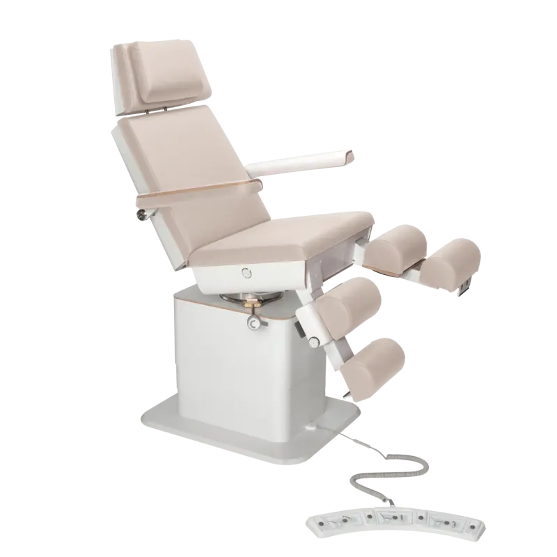 Fauteuil de pédicurie - MOON - Relevage électrique - Filaire - Ruck My Podologie Naturel-3-moteurs-2-Blanc