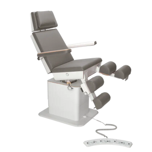 Fauteuil de pédicurie - MOON - Relevage électrique - Filaire - Ruck My Podologie Pierre-3-moteurs-2-Blanc
