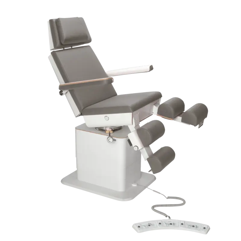 Fauteuil de pédicurie - MOON - Relevage électrique - Filaire - Ruck My Podologie Pierre-3-moteurs-2-Blanc