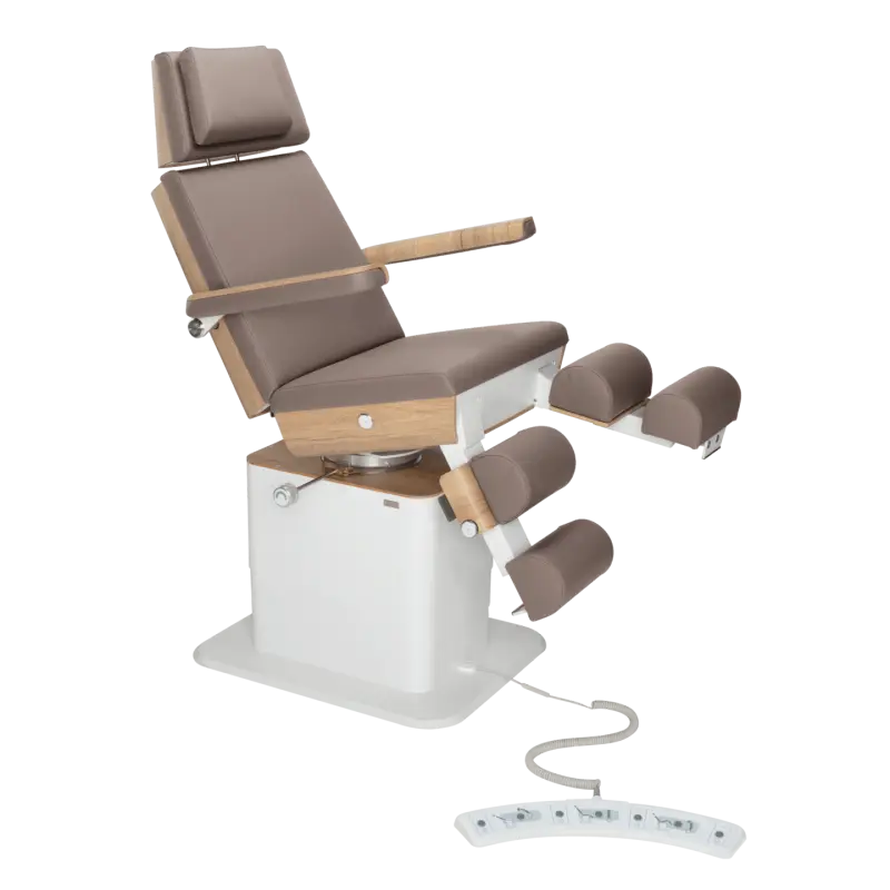 Fauteuil de pédicurie - MOON - Relevage électrique - Filaire - Ruck My Podologie Muscade-3-moteurs-2-Chêne