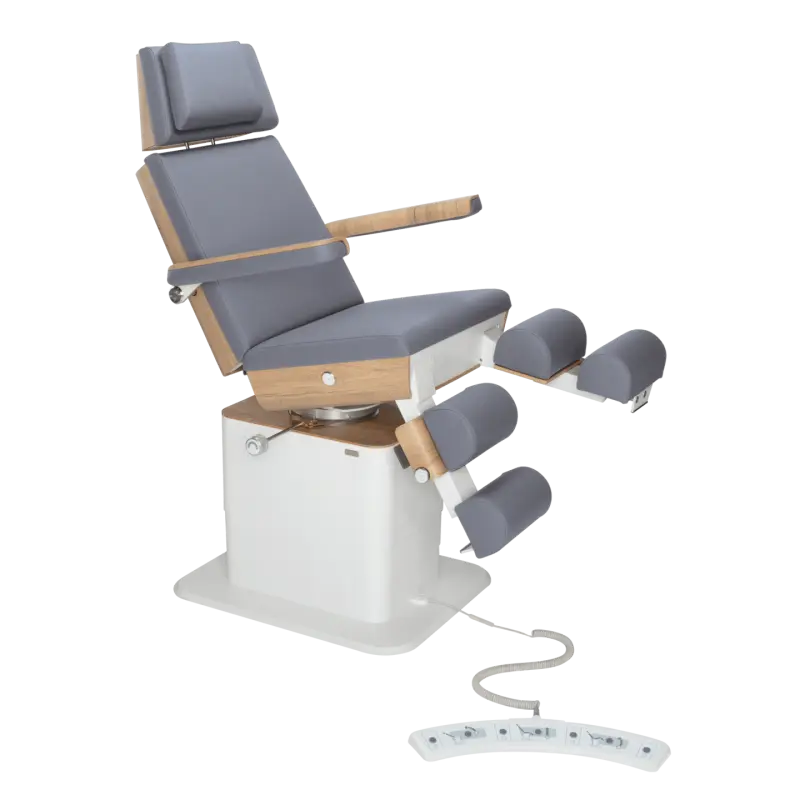 Fauteuil de pédicurie - MOON - Relevage électrique - Filaire - Ruck My Podologie Océan-3-moteurs-2-Chêne