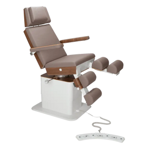 Fauteuil de pédicurie - MOON - Relevage électrique - Filaire - Ruck My Podologie Muscade-3-moteurs-2-Noyer