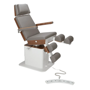 Fauteuil de pédicurie - MOON - Relevage électrique - Filaire - Ruck My Podologie Pierre-3-moteurs-2-Noyer