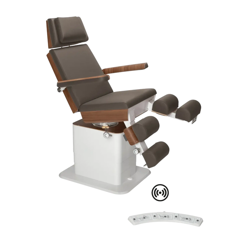 Fauteuil de pédicurie - MOON - Relevage électrique - Wifi - Ruck My Podologie  Expresso-3-moteurs-Noyer
