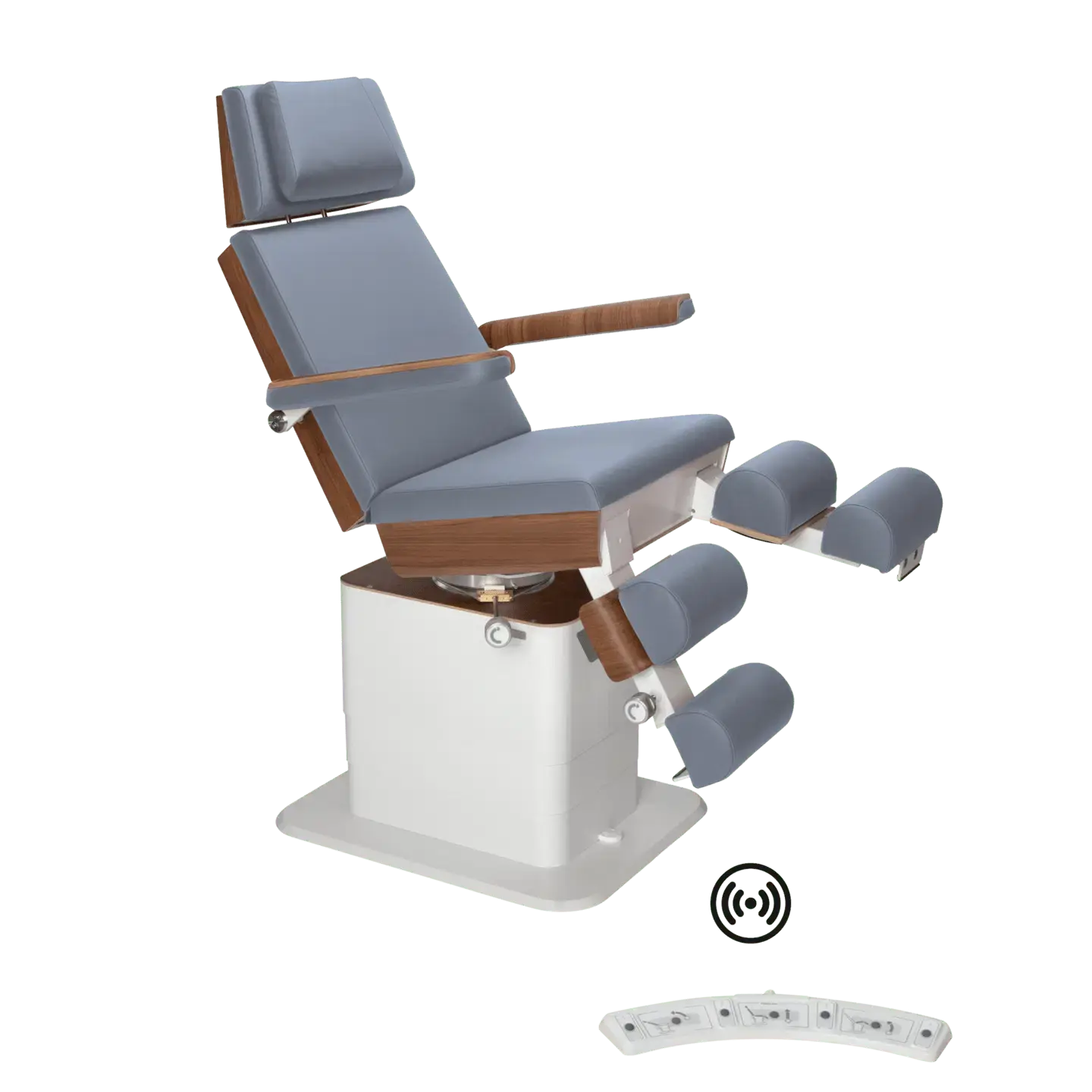 Fauteuil de pédicurie - MOON - Relevage électrique - Wifi - Ruck My Podologie  Océan-3-moteurs-Noyer