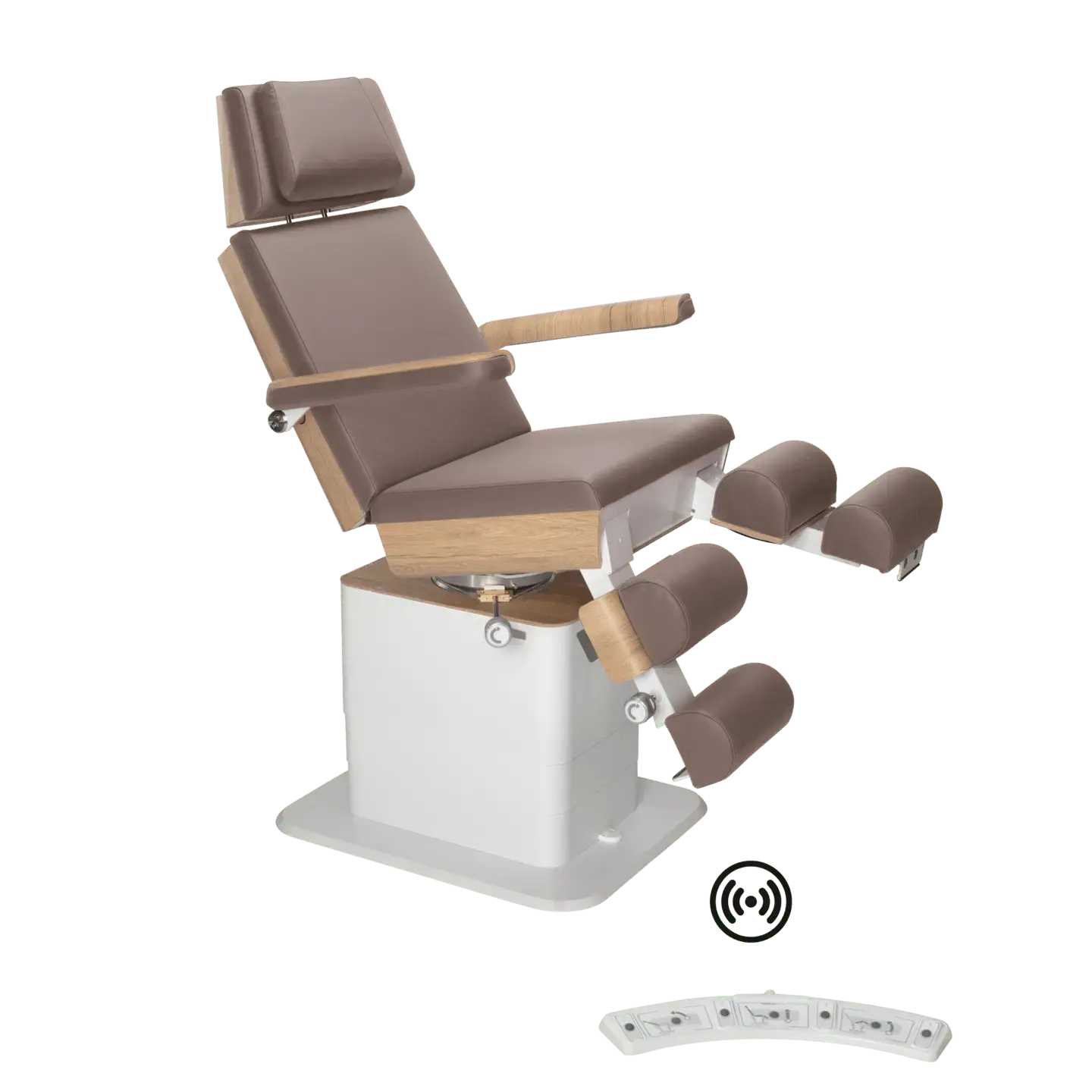 Fauteuil de pédicurie - MOON - Relevage électrique - Wifi - Ruck My Podologie  Muscade-3-moteurs-Chêne