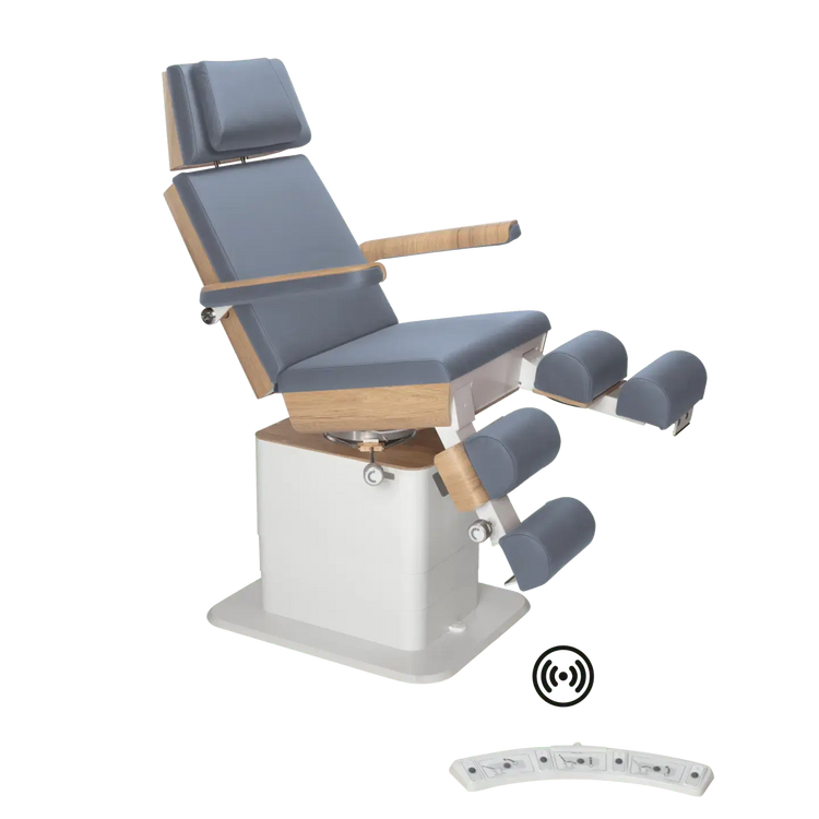 Fauteuil de pédicurie - MOON - Relevage électrique - Wifi - Ruck My Podologie  Océan-3-moteurs-Chêne