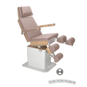 Fauteuil de pédicurie - MOON - Relevage électrique - Wifi - Ruck My Podologie  Taupe-3-moteurs-Chêne