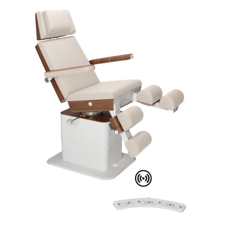 Fauteuil de pédicurie - MOON - Relevage électrique - Wifi - Ruck My Podologie  Naturel-3-moteurs-2-Noyer