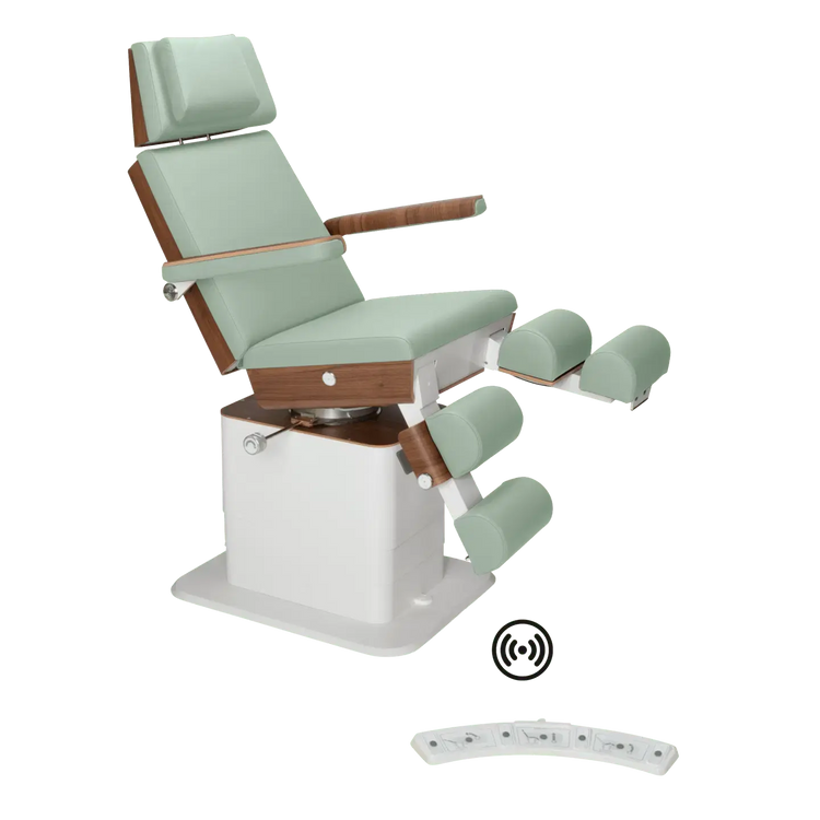 Fauteuil de pédicurie - MOON - Relevage électrique - Wifi - Ruck My Podologie  Sauge-3-moteurs-2-Noyer