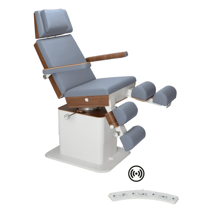 Fauteuil de pédicurie - MOON - Relevage électrique - Wifi - Ruck My Podologie  Océan-5-moteurs-Noyer
